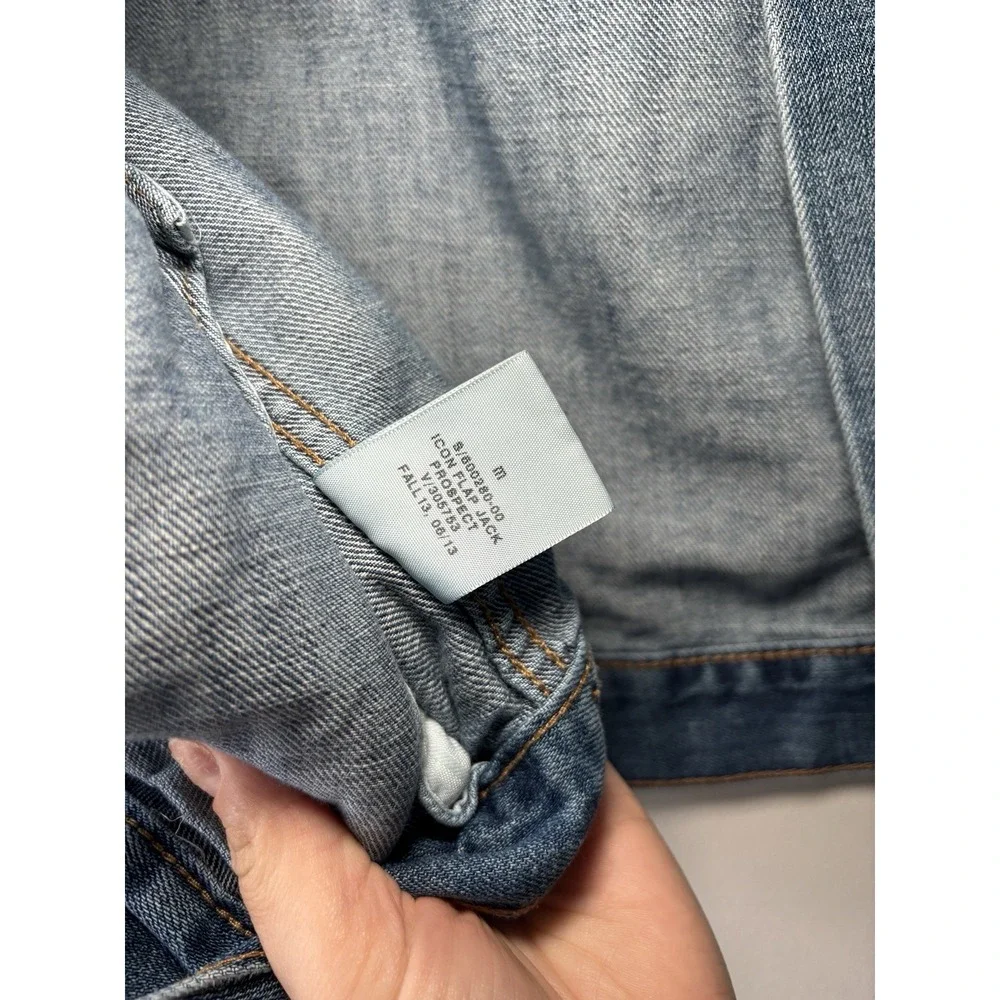Gap 1969‎ Icon Denim Distressed Jacket RN 54023 Blue Women's Size Medium